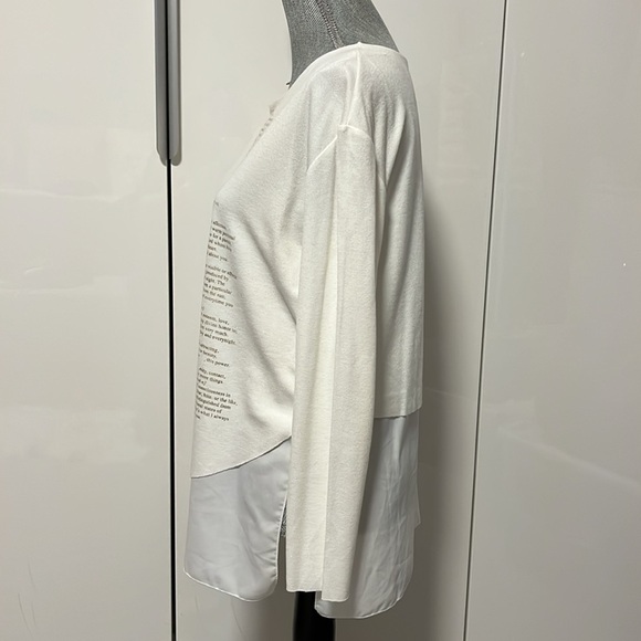 ZARA Love Story Lightweight Crop Sweater Top Metallic, Size S - Picture 2 of 11